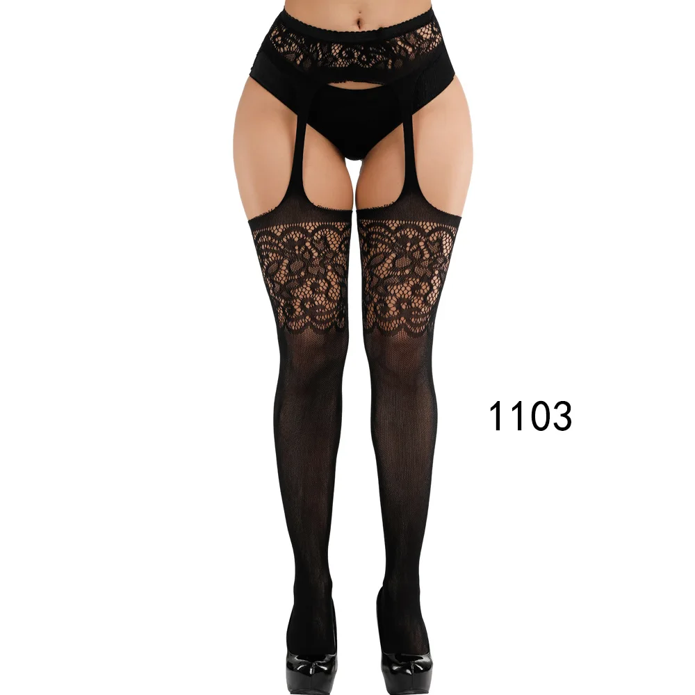 New Arrival Solid Stockings Women Sexy Thigh High Fishnet Nylon Long Socks Sex Belt Standard Over Knee Socks Sexy Lingerie