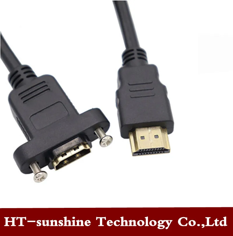 

HD-MI extension cable with screw holes 4KX2K HD HD-MI male to female extension can be fixed to the wall panel line 30CM 1pcs