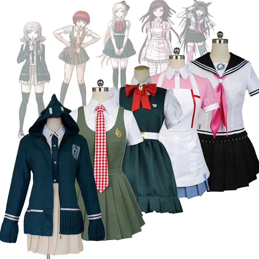 

Аниме Danganronpa 2 Nanami Chiaki; Коидзуми Mahiru Mikan Tsumiki Косплэй костюм Mioda Униформа Ибуки полный Комплект одежды