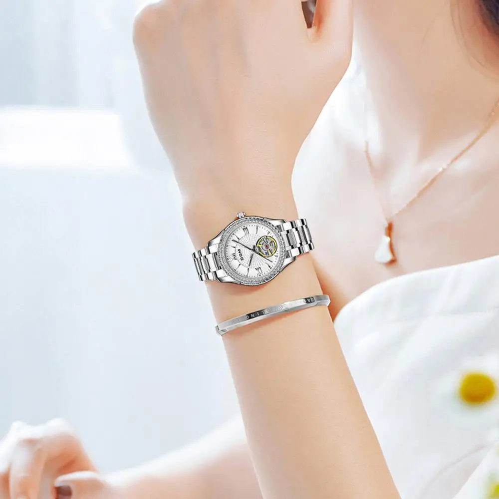 

DOM automatic mechanical watch business female watch men's watch couple watch luminous sports waterproof stainless steel