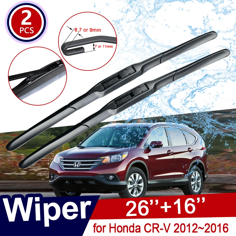 

Щетки стеклоочистителя для лобового стекла для Honda CR-V, RM1, RM3, RM4, 2012, 2013, 2014, 2015, 2016, CRV, передние стеклоочистители, автомобильные аксессуары