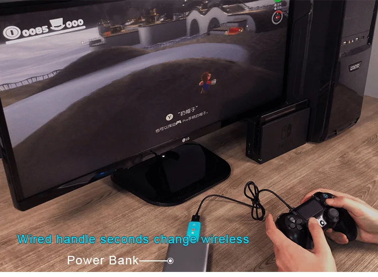 Конвертер беспроводного контроллера Coov N100 Plus для PS4/XboxOne адаптер ПК nx NS