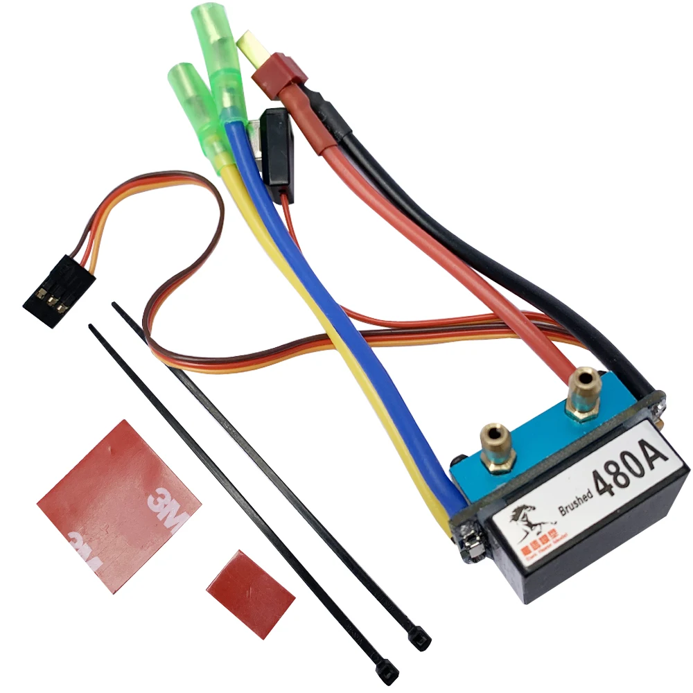 Svviss RC Boat 480A ESC Water Cooling Brushed Motor Speed Controller Dual Mode Regulator Band Brake for 1:10 Car Bait | Игрушки и хобби