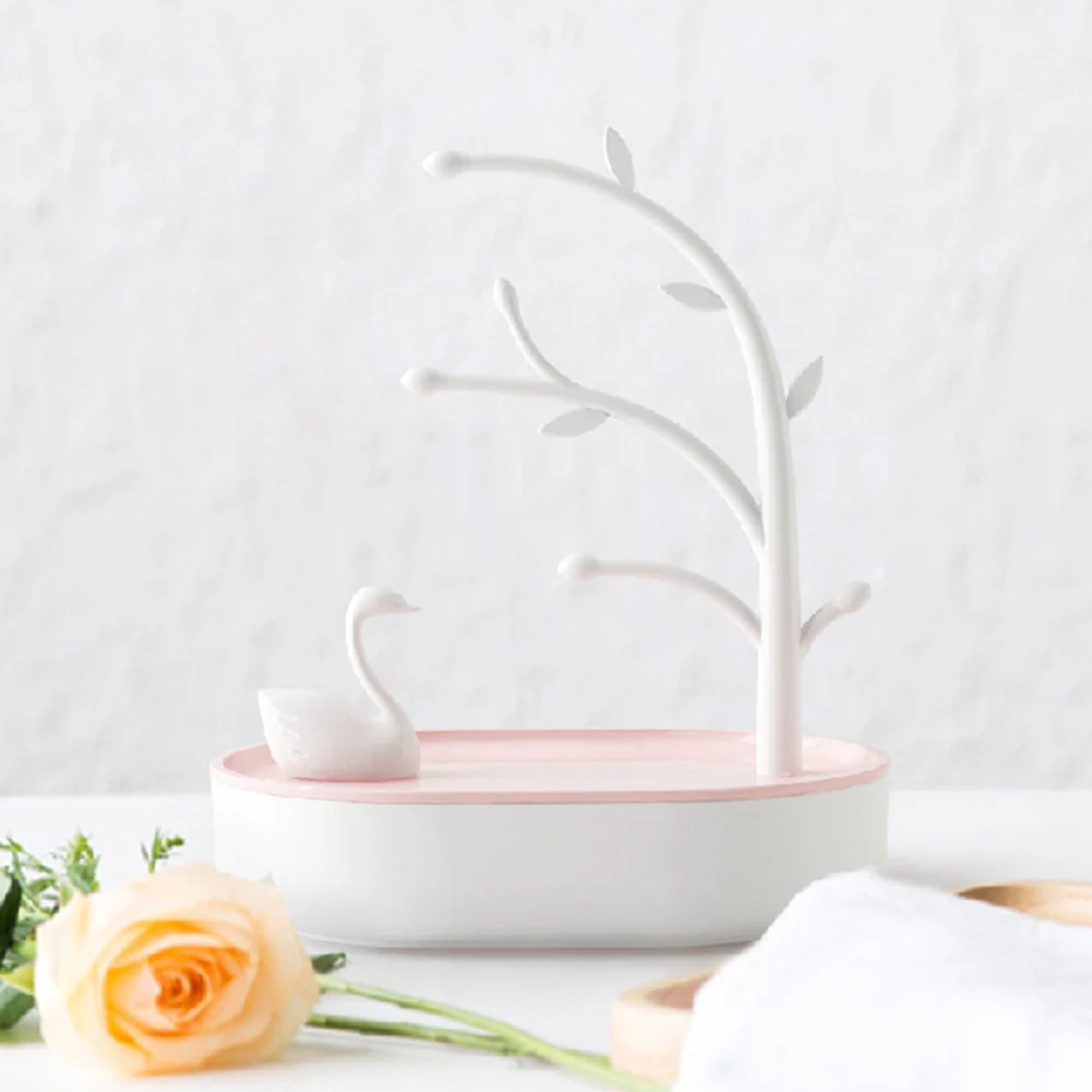 Органайзер для ювелирных изделий в виде Лебединого озера кольца сережек