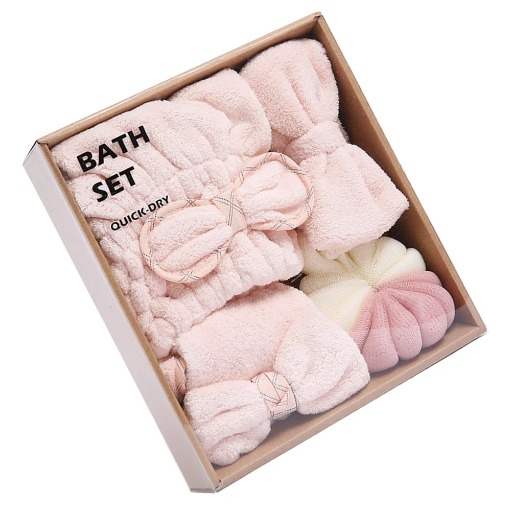 

1 Set Lady Hair-drying Bath Kit Dry Hair Hand Towel Bath Set