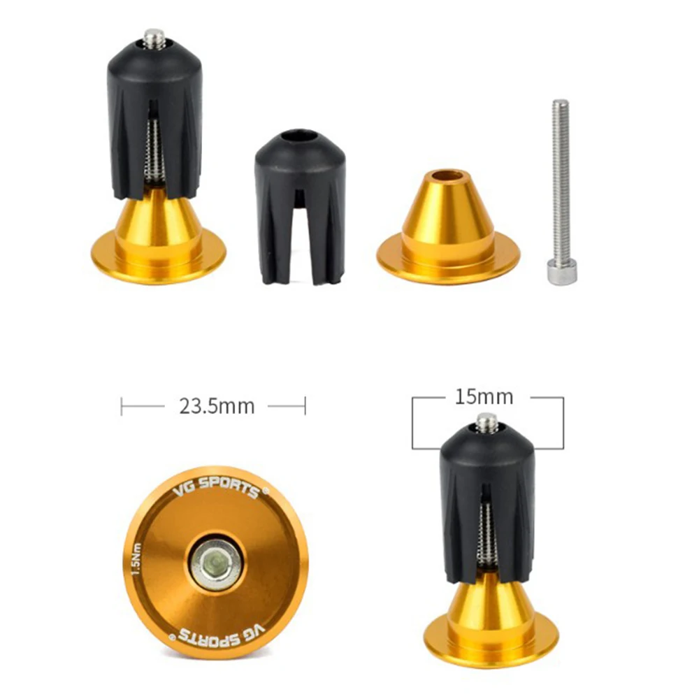 

2Pcs /1 pair Bike Grip Handle Bar End Cap Aluminium Alloy Lock MTB Handlebar Grips Plugs Caps for Bicycle Handlebar Accessory