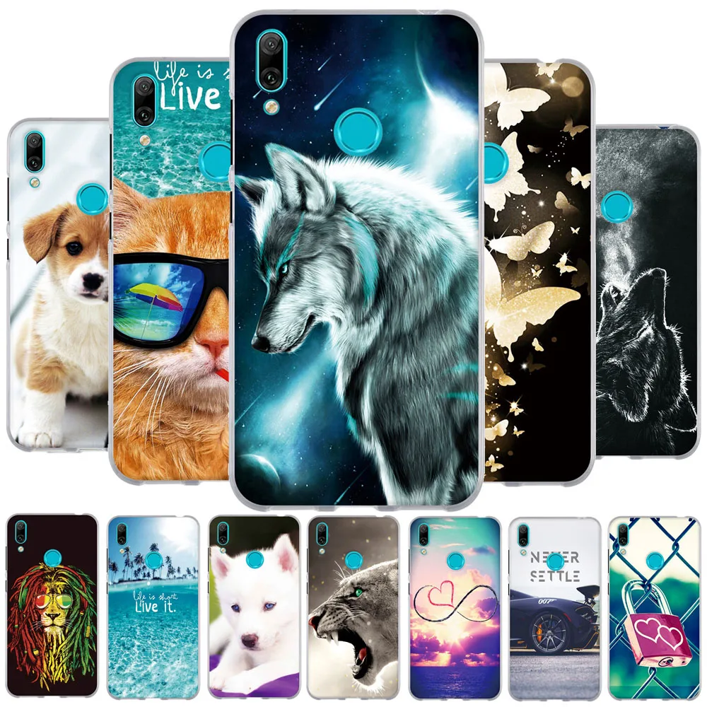 Для Huawei Y7 Prime 2019 чехол из ТПУ для бампер силиконовый Funda 3D принт