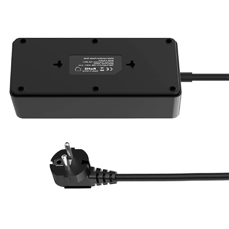 Multifunctional Plug-In Board European Standard Four-Hole Four USB Shunt Wiring European-Style Electric | Автомобили и мотоциклы