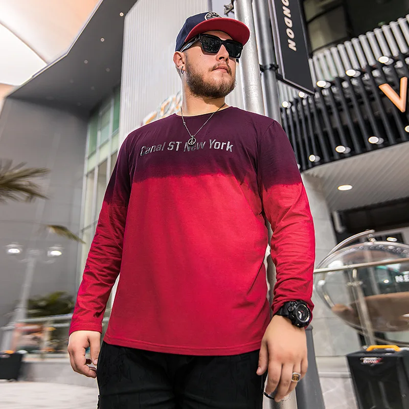 Большая мужская футболка с длинным рукавом большой размер осенняя из хлопка