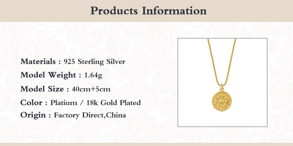 

Boako European and American 925 Sterling Silver Sunflower Pendant Necklaces Minimalist Fine Jewelry Collares Anniversary Gift