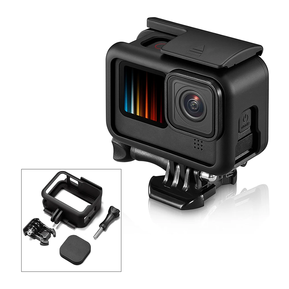 

Чехол-рамка для GoPro Hero 10 9, защитная пленка для корпуса, крышка для объектива, аксессуары для защиты