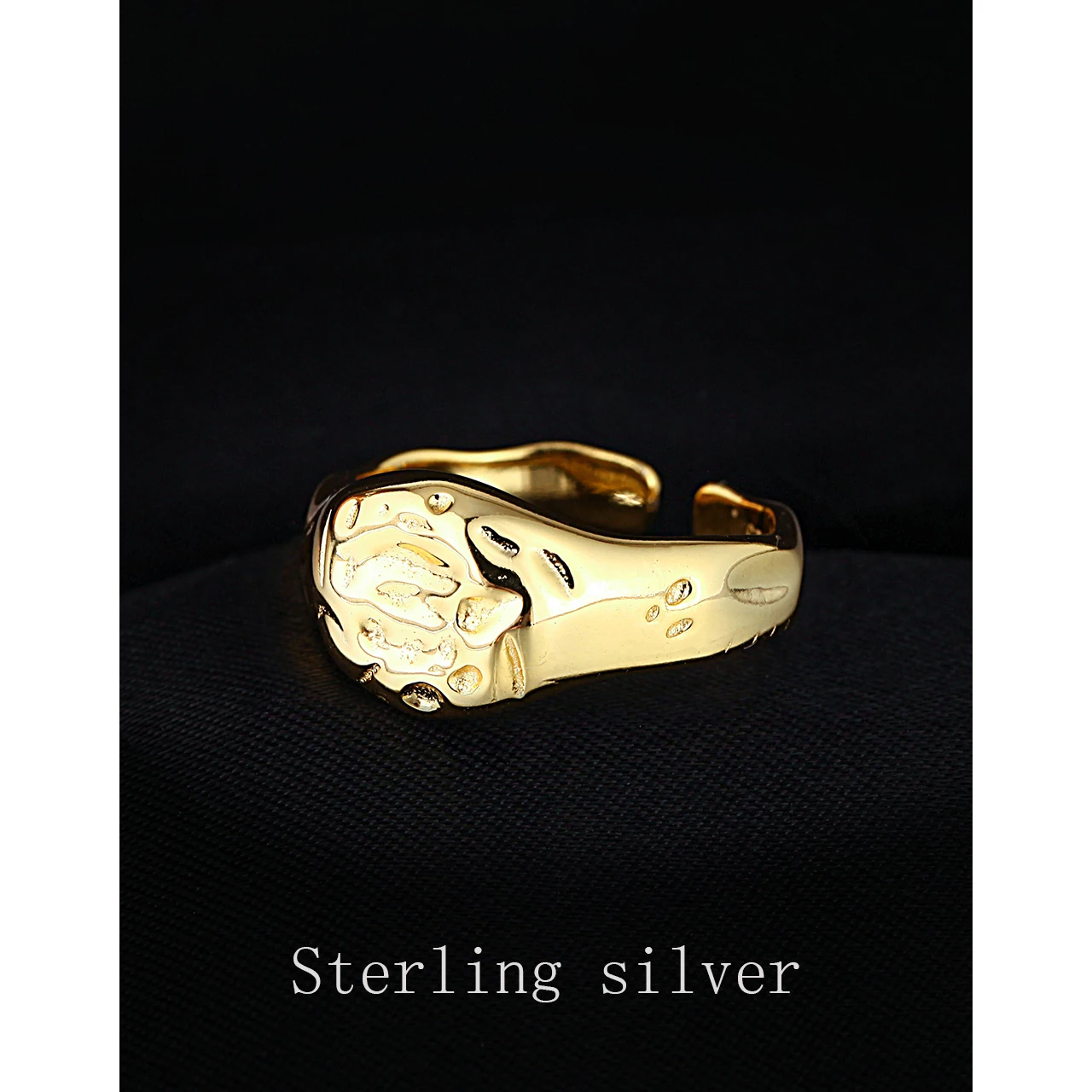 

Женское кольцо в Корейском стиле, кольцо неправильной формы из стерлингового серебра 925 пробы, модные ювелирные украшения в стиле ретро, Пря...