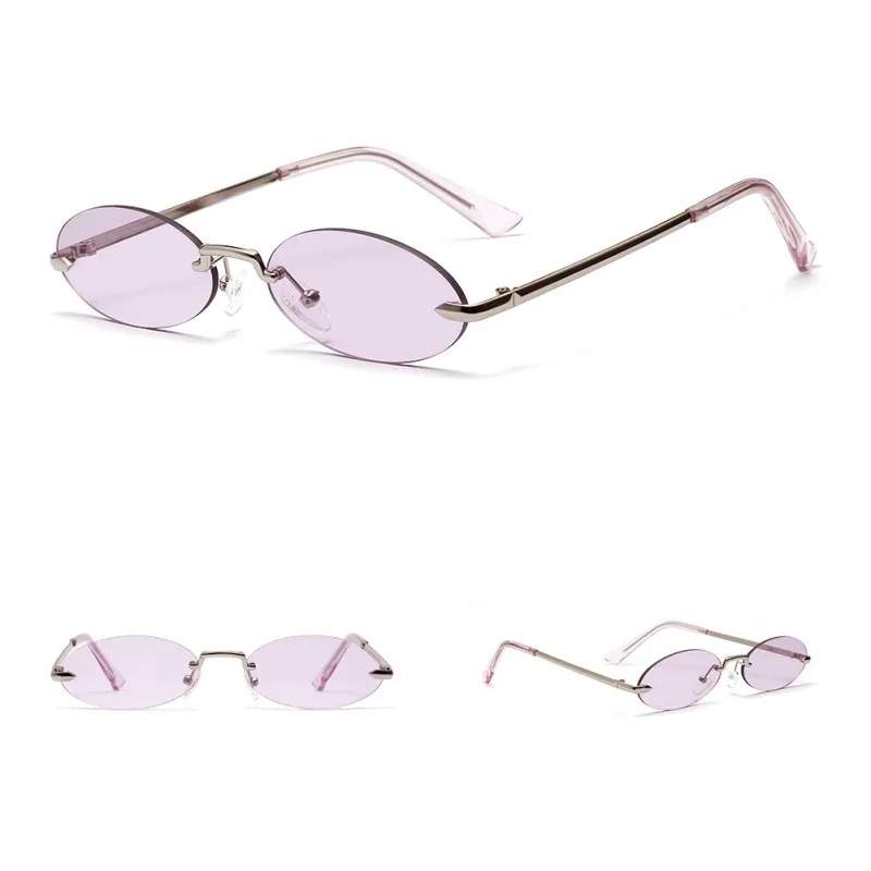 Солнцезащитные очки в стиле ретро для женщин овальные солнечные аксессуары без