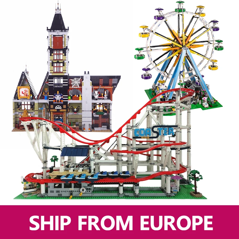 Конструктор американские горки набор строительных блоков колесо обозрения