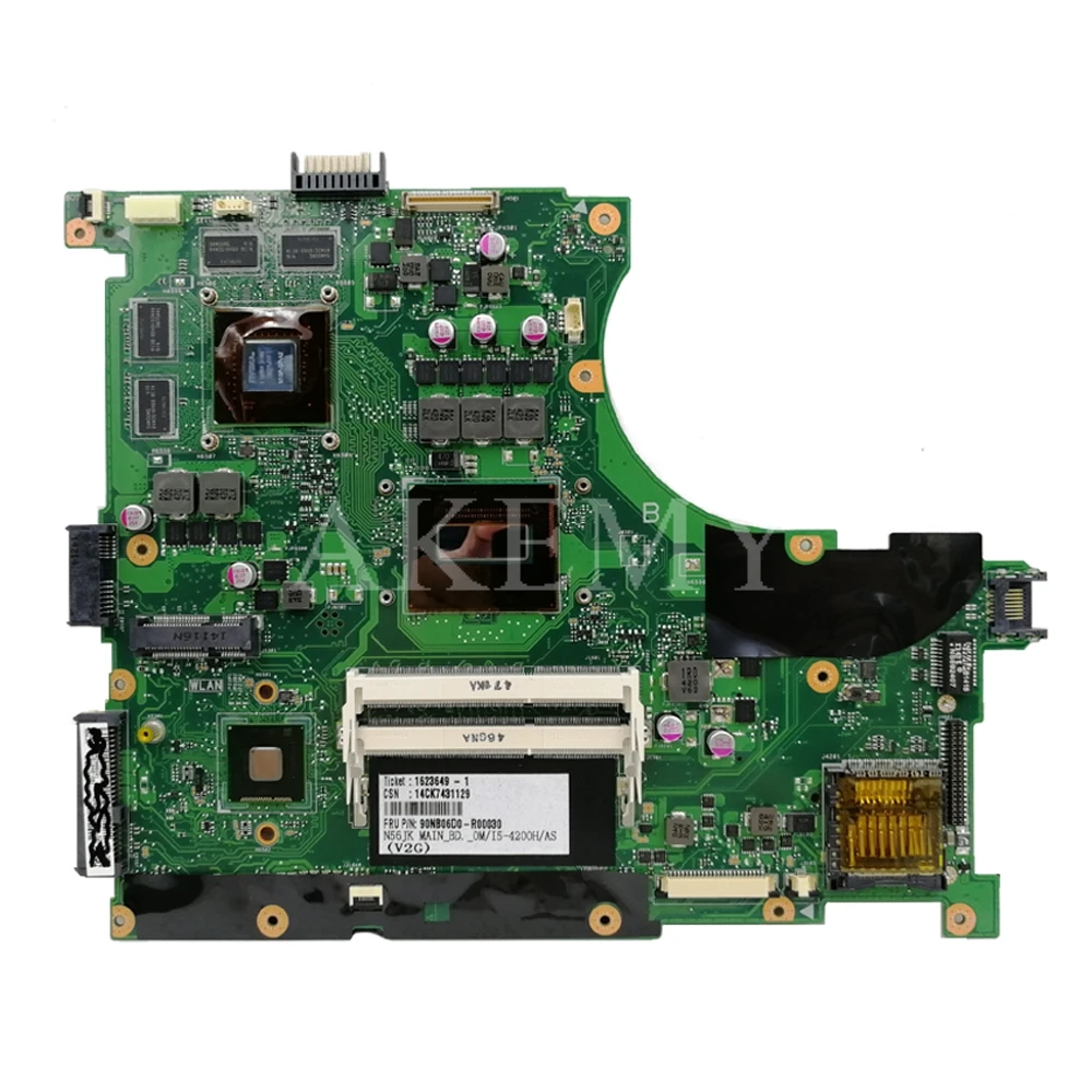 send board+ N56JK Motherboard i5-4200HQ GT850 2G For Asus N56J G56J G56JK Laptop motherboard Mainboard | Компьютеры и офис