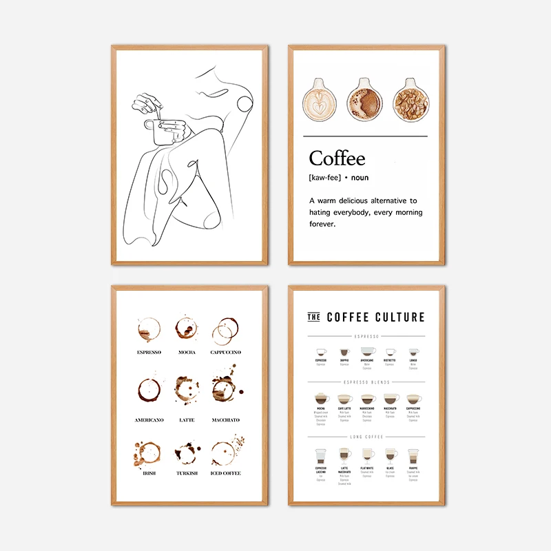 Плакат с изображением гида кофе художественные принты декор для кухни подарок