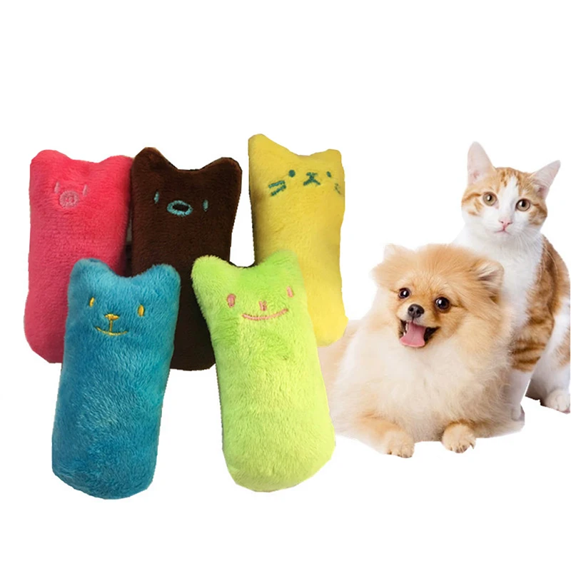

Funny Interactive Cat Toy Pet Kitten Chewing Toy Teeth Grinding Plush Catnip Toys Claws Thumb Bite Catmint For Cats Accessories