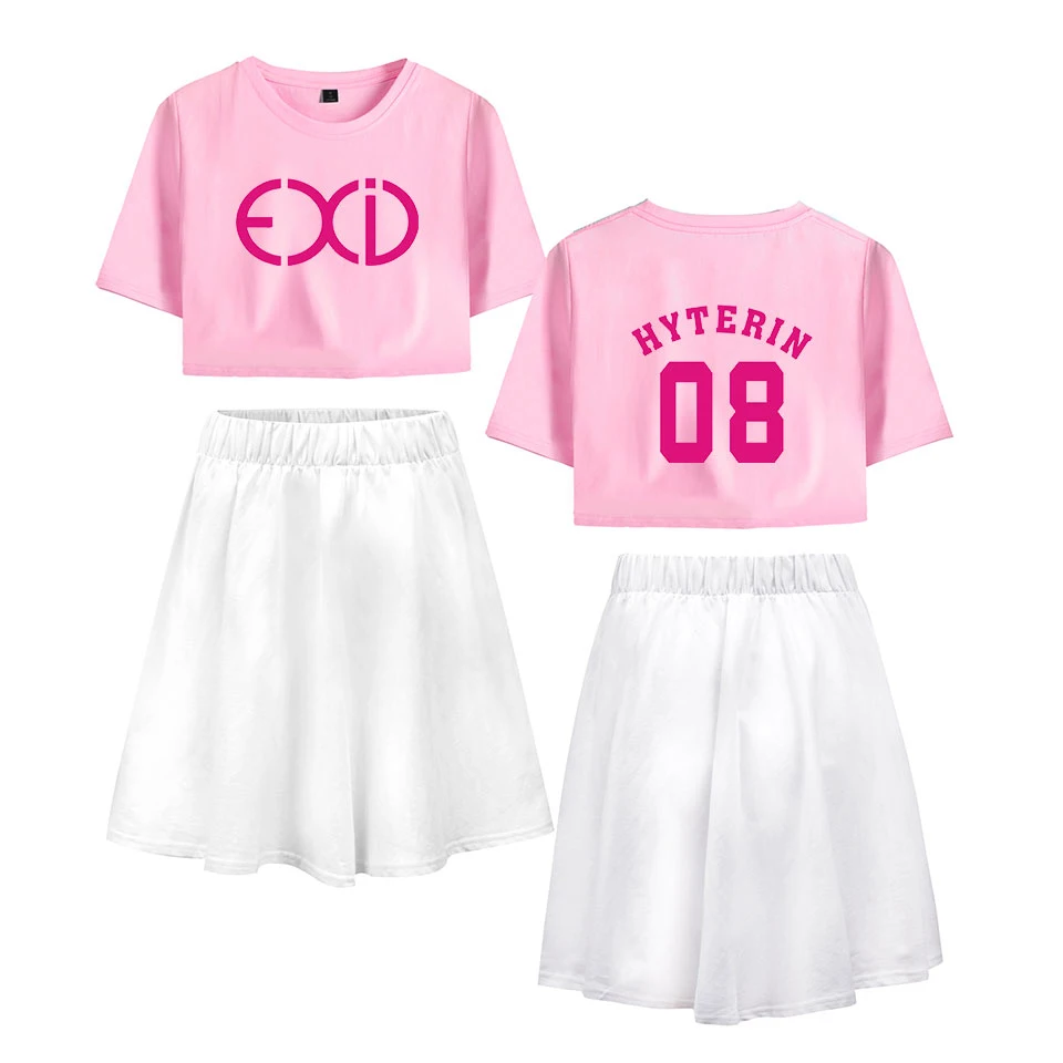 EXID Exceed in Dreaming комплект из двух предметов короткая юбка костюм летняя рубашка с
