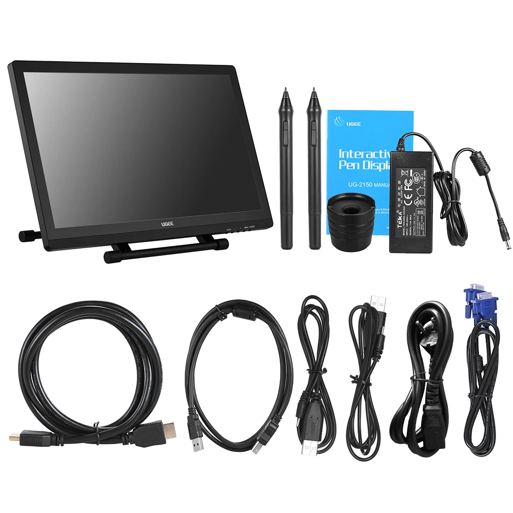 Графический планшет Ugee 2150 21 5 &quot5080LPI 1080P HD IPS-монитор регулируемая подставка с 2