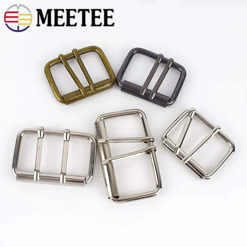 Meetee 4/10p 40/50/60 мм металлическая двойная пряжка для ремня роликовая Пряжка пальто