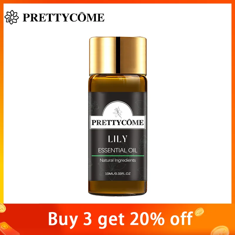 

PRETTYCOME Pure Essential Oil Natural Plant Lavender Rose Green Tea Jasmine Vanilla Air Fresh Diffuser Aroma Essential Oils 10ml