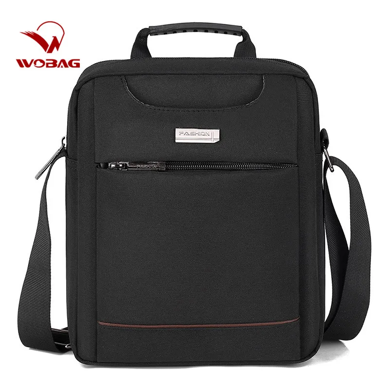 Вертикальная мужская деловая сумка мессенджер повседневная на молнии для