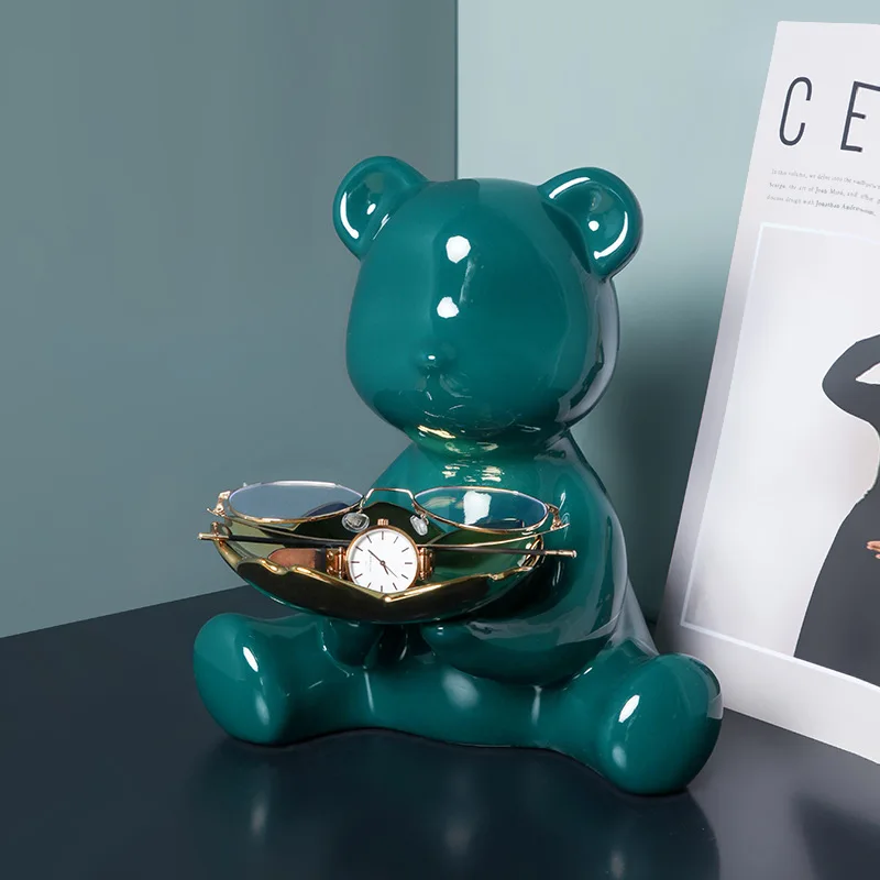 Nordic росконые Керамические медведь ключевые Ювелирные изделия стойка для