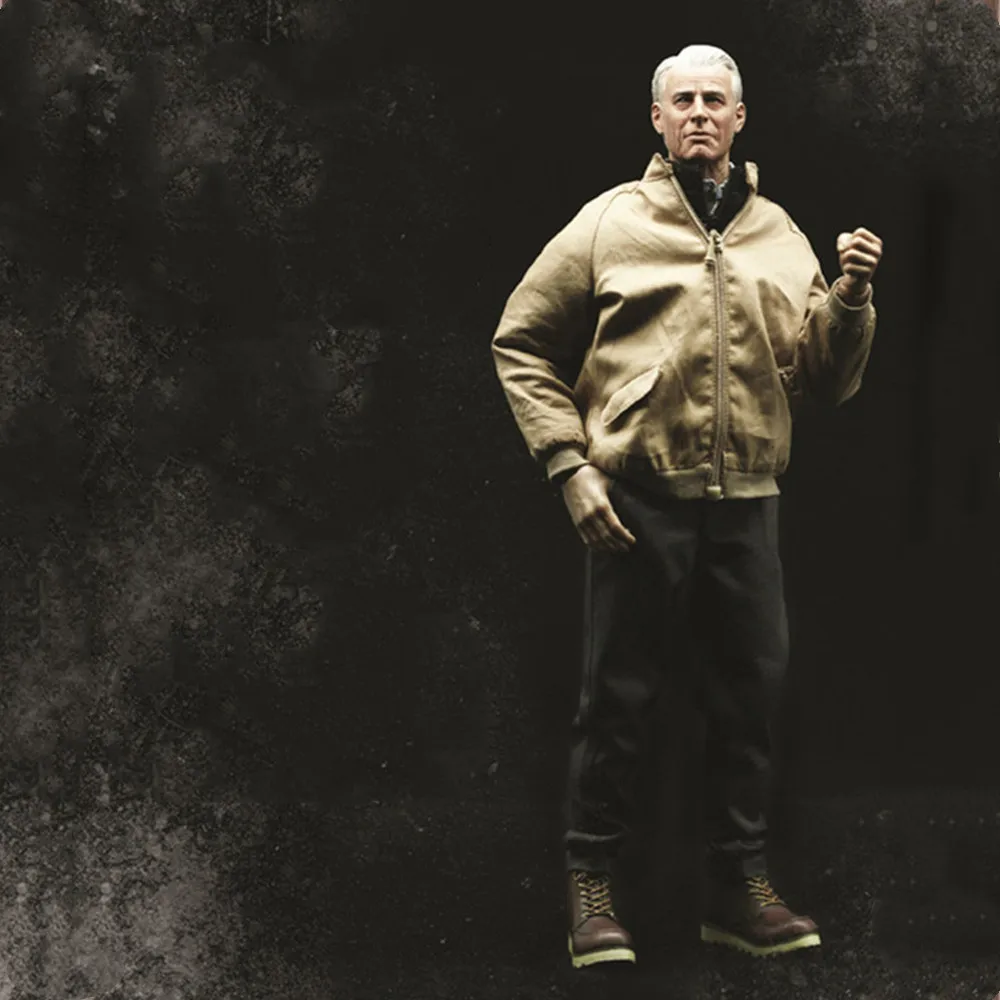 МККТОЙЗ МКК024 Олд Америка Капитан 1/6 Ветеран Костюм Комплект Рубашка Черный Свитер Куртка Брюки Пояс Обувь для 12" Тело