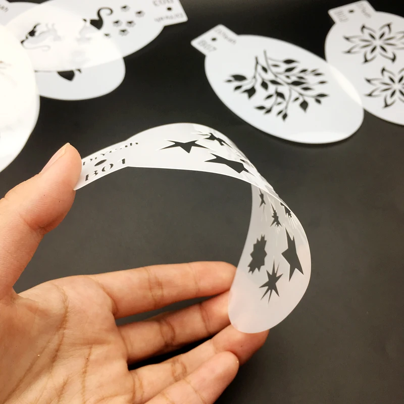 Профессиональные трафареты для рисования лица тела дельфин кошка эльф день