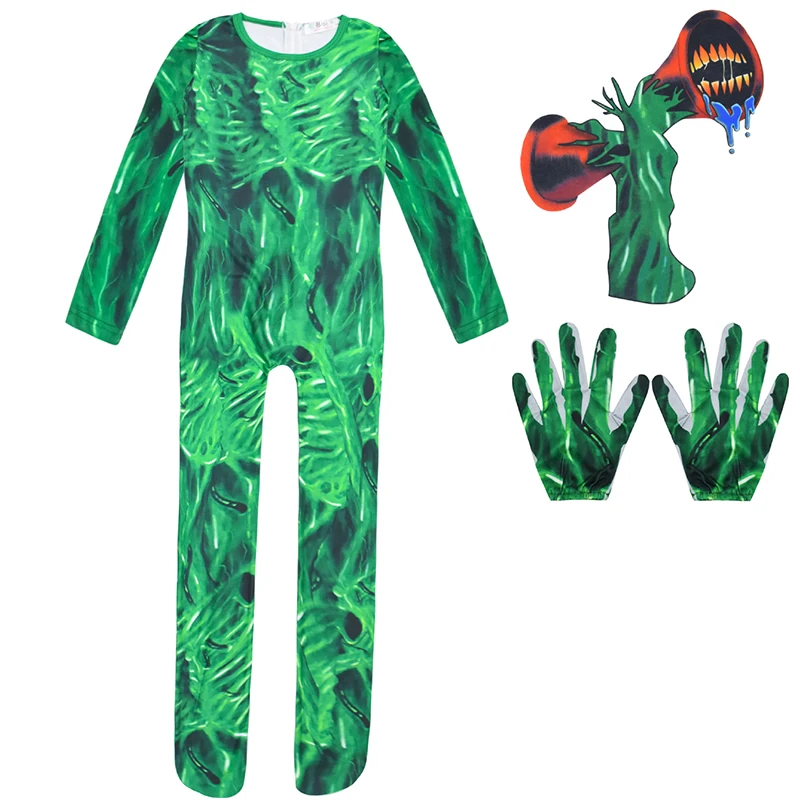 Детский костюм для косплея мальчика с маской и головой сирены |