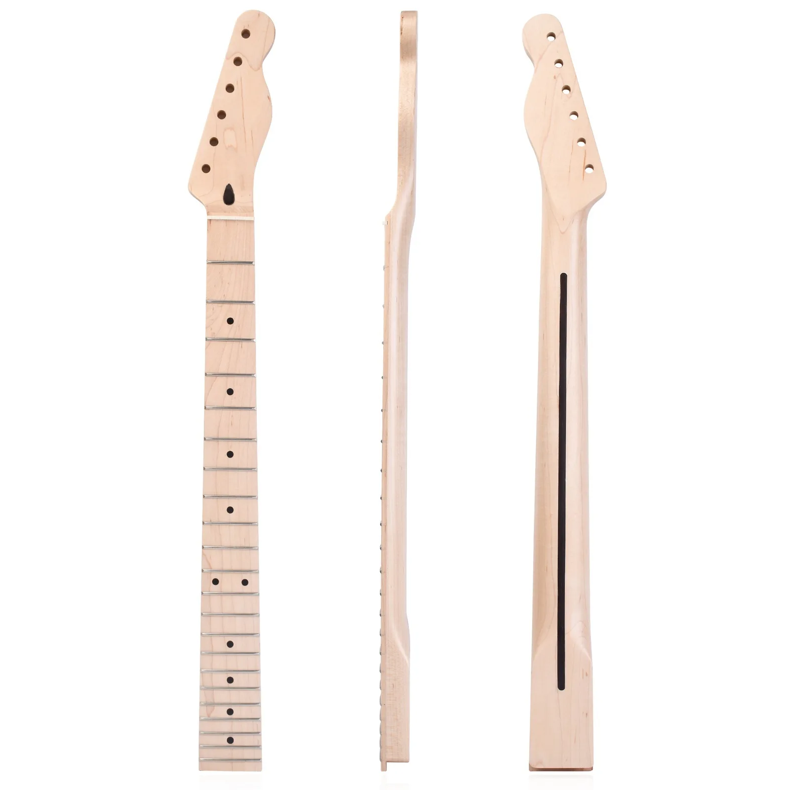 

22 electric guitar neck Canadian Maple fingerboard handle for TL tele - Mahogany tube + ox bone pillow