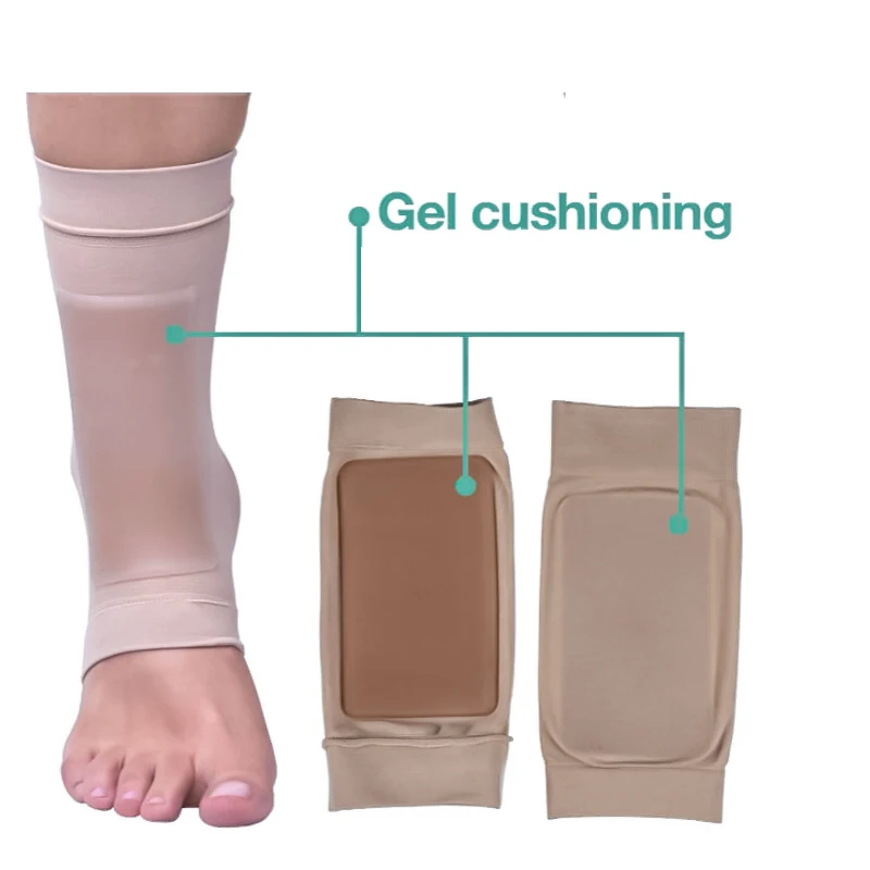

Elastic Foot Protector Sleeve With Gel Cushioning For Lace Bite Protection Ice Figure Skating Hockey Horse Riding One Size