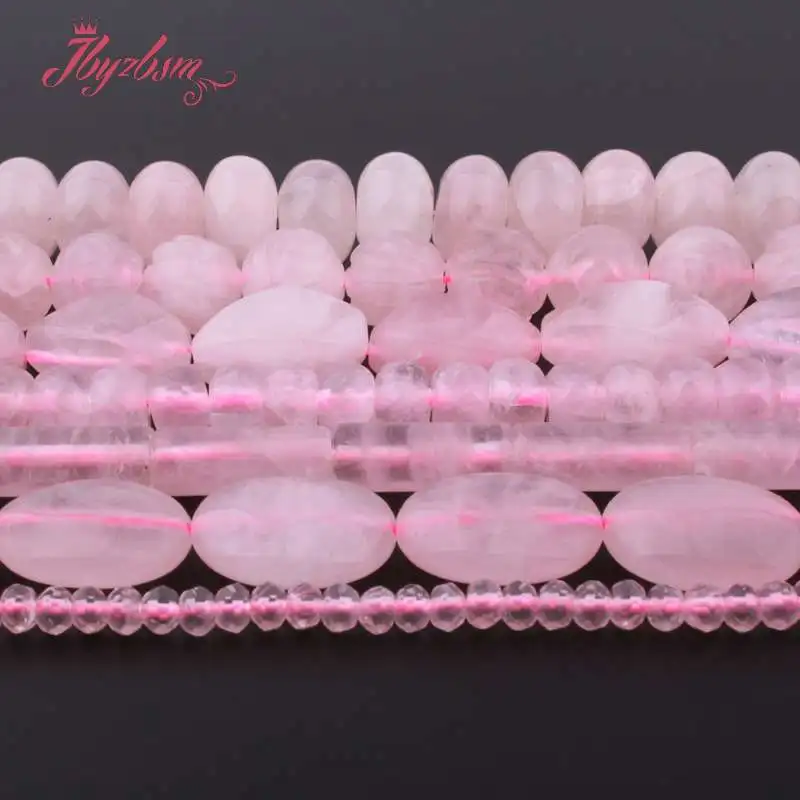 Бусины из натурального камня розовое кварце круглые бусины для самостоятельного