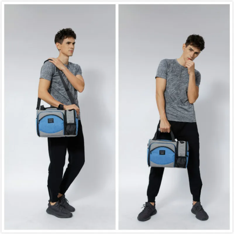 

Waterproof Picnic Bag Insulated Portable Fabric Thermal Cooler Bag Large Volume Storage Male Beer Wine Bag