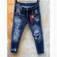 men dsq2 jeans pencil pants motorcycle party casual trousers street clothing 2021 denim man clothin 9136