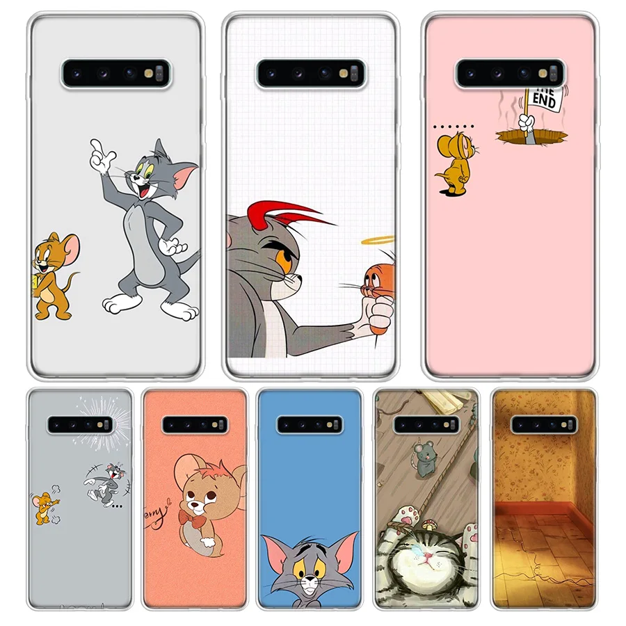 Чехол для телефона Erille Tom and Jerry samsung Galaxy S10 Lite Note 10 9 8 S9 S8 J4 J6 J8 + Plus S7 S6 силиконовый