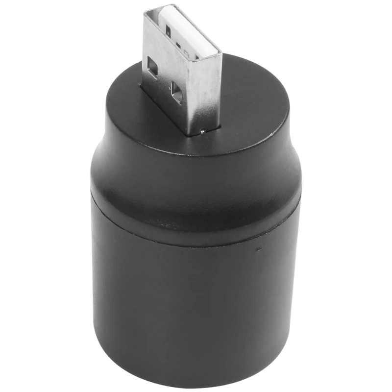 

Black Plastic White Light Press Button USB LED Lamp Torch