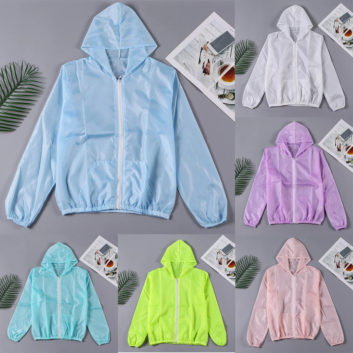 Candy Color Sunscreen Shirt UV Sun Protect Quick Dry Beach Wear Sunscreen Summer Sun-Proof Clothing Cycling Tops Quick Dry