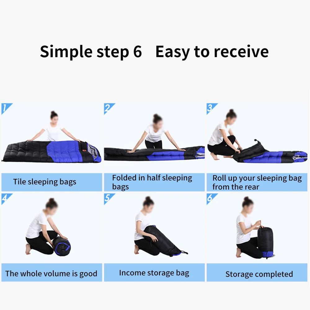 

Camping Sleeping Bag, Lightweight 4 Season Warm & Cold Envelope Backpacking Sleeping Bag For Outdoor Traveling Hiking Portable