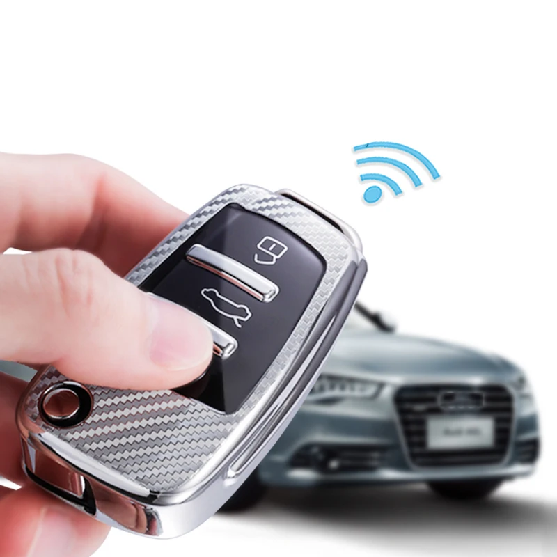 Чехол для ключей Автомобильный из углеродного волокна Audi A1 A3 A4 A5 Q7 A6 C5 C6|Футляр