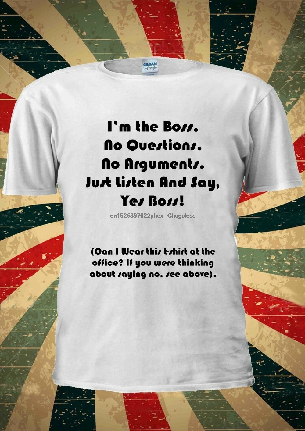 Забавная футболка унисекс с надписью I Am The Boss и Just Say Yes 1031 |