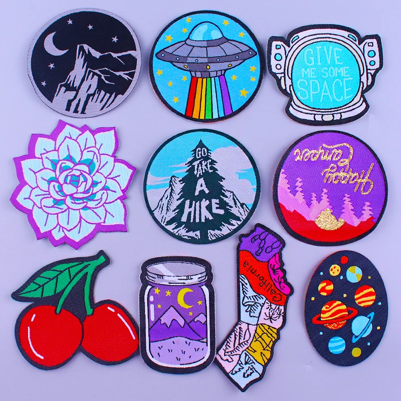 Вышитые нашивки Pulaqi для одежды в дикой природе путешествий с утюгом изображением