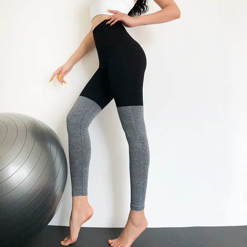 Yoga Pant Women Seamless Sport Leggings Hit Color Running Trouser High Waist Quick Dry Workout Fitness Tights Gym Leggins Female