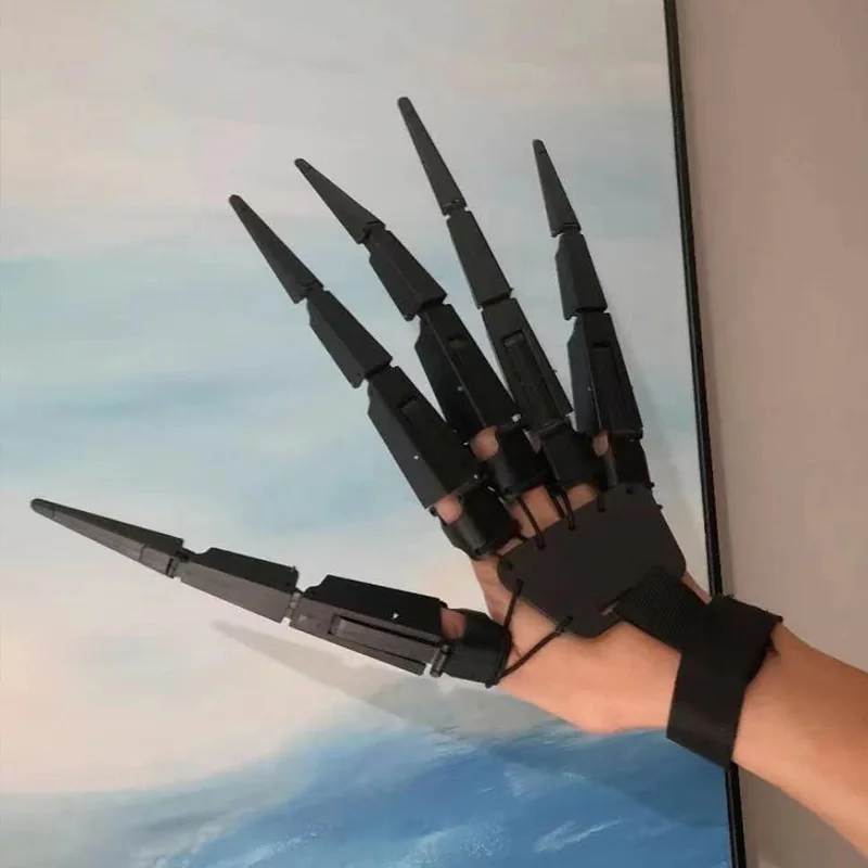 

3D Printed Halloween Articulated Fingers Extensions Happy Halloween Finger Decorat Props Horror Ghost Claw Props Movable Finger