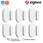 Умная сигнализация Tuya Smart Life Zigbee для дверей и окон, совместима с Alexa, Google Home