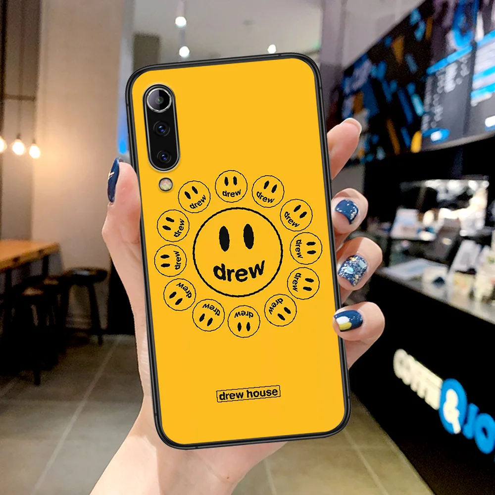 

Justin Drew Cute Bear Phone Case For Xiaomi Mi Note 10 A3 9 MAX 3 A2 8 9 Lite Pro Ultra black Funda Fashion Shell Silicone Cell