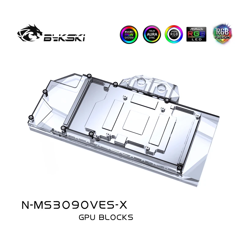 Bykski водный охладитель для MSI Geforce RTX 3080 3090 VENTUS 3X 10G OC полное покрытие водного блока