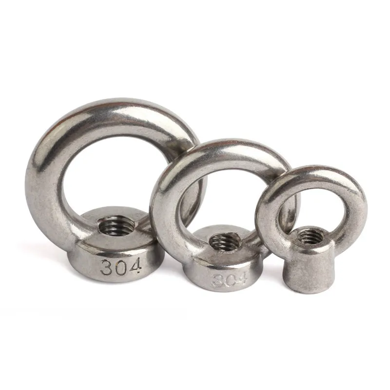 

10 шт. DIN582 M3 M4 M5 M6 M8 M10 M12 304 нержавеющая сталь морской подъемный рым гайка кольцо гайка резьба