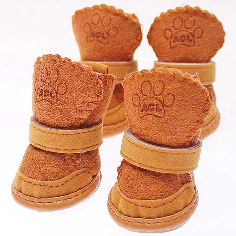

Pet Dog Shoes Winter Warm Plus Fleece Boots For Puppy Cat Pet Shoes Chihuahua Small Dog Shoes Pets Apparel Supplies