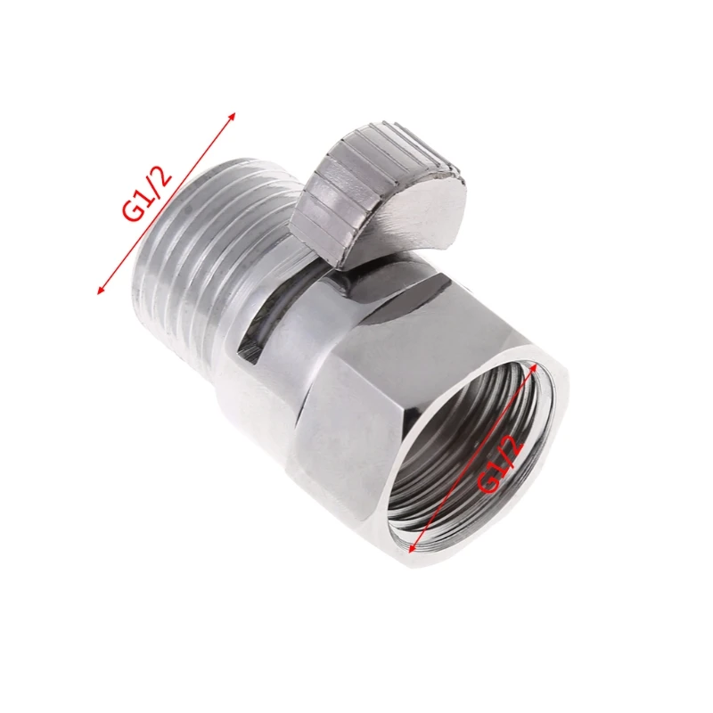 

Full Brass G1/2\" Flow Quick Control Shut-OFF Valve For Shower Head Hand Water Saver 62KC